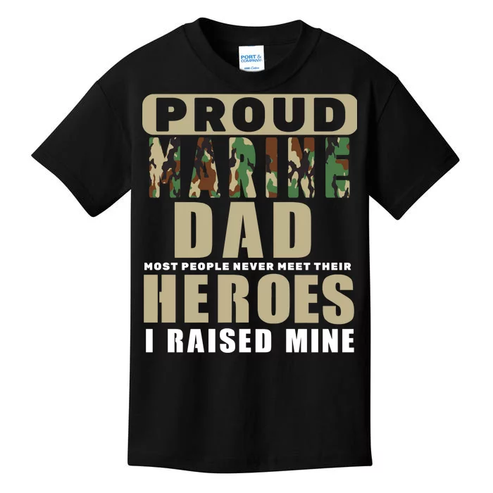 Proud Marine Dad Kids T-Shirt