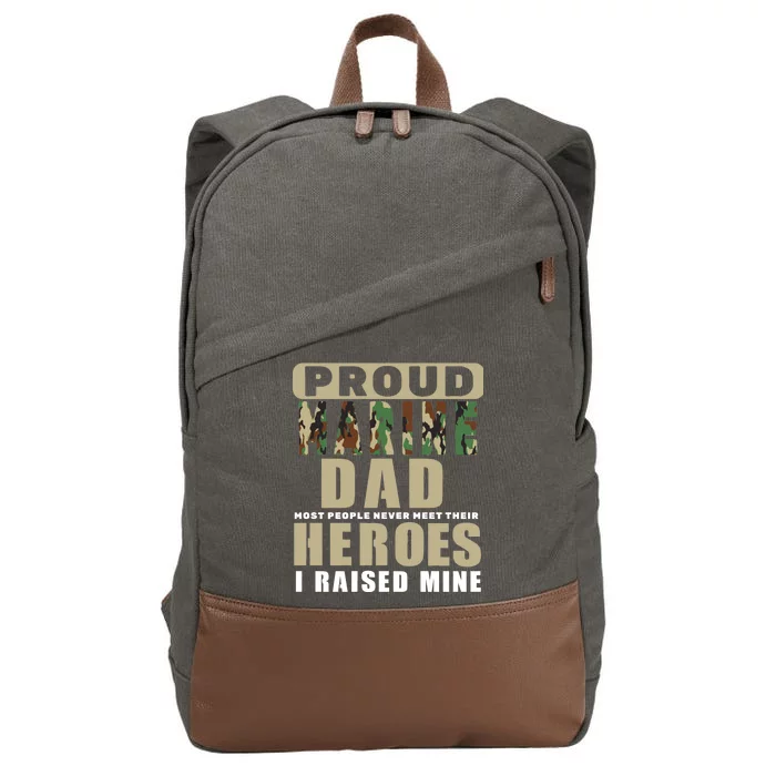 Proud Marine Dad Cotton Canvas Backpack