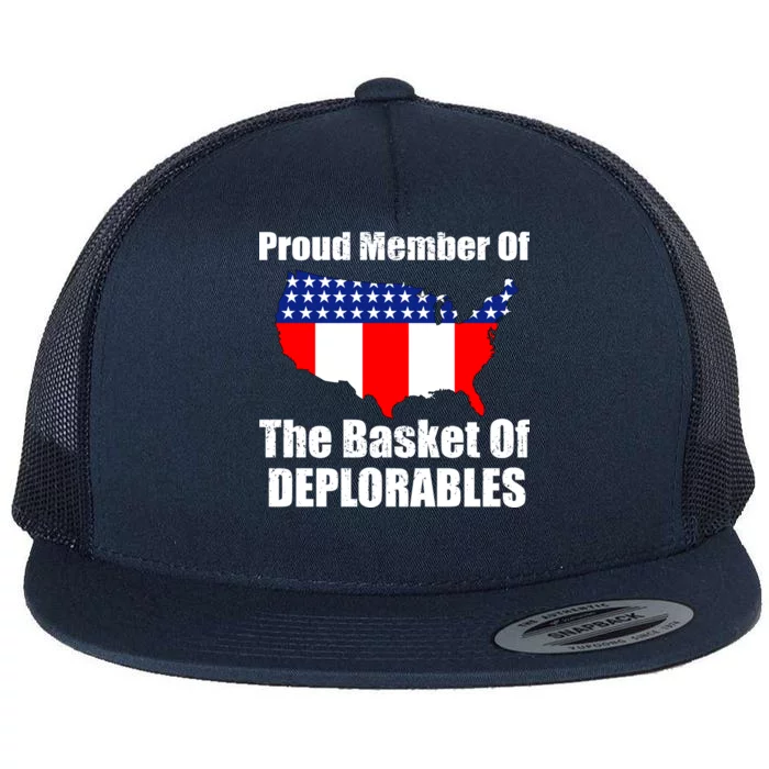 Proud Member Of The Basket Of Deplorables Flat Bill Trucker Hat