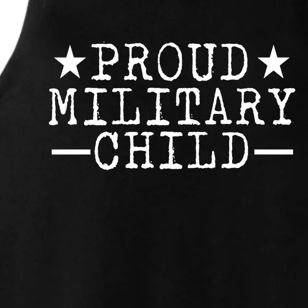 Proud Military Child Ladies Tri-Blend Wicking Tank