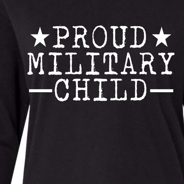 Proud Military Child Womens Cotton Relaxed Long Sleeve T-Shirt