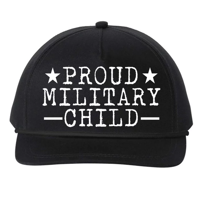 Proud Military Child Snapback Five-Panel Rope Hat