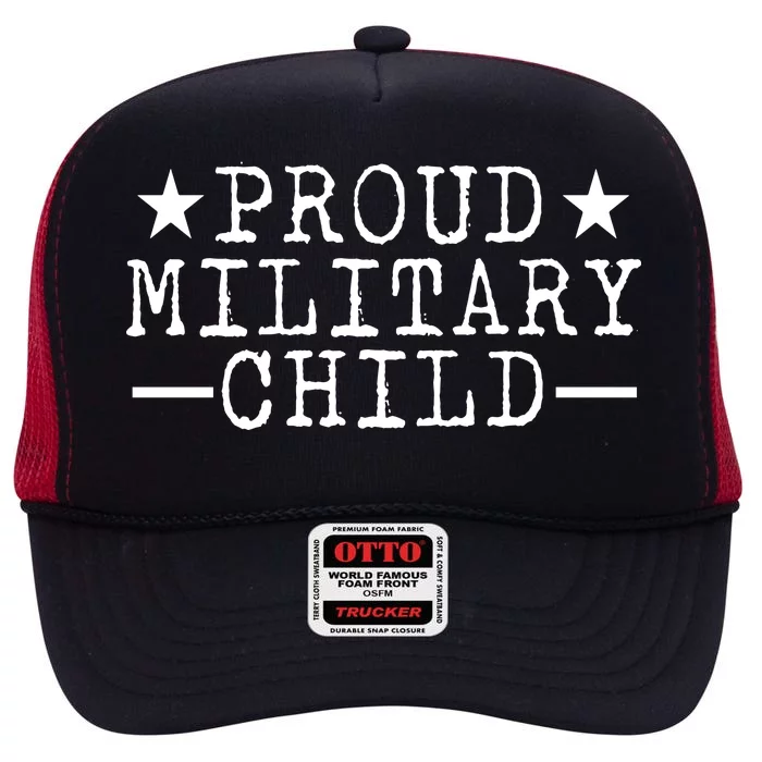 Proud Military Child High Crown Mesh Trucker Hat