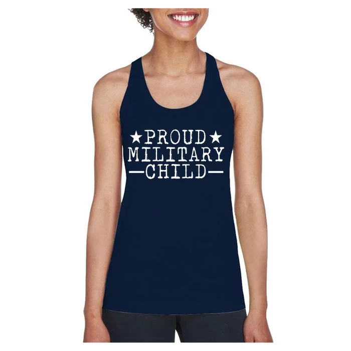 Proud Military Child Women's Racerback Tank