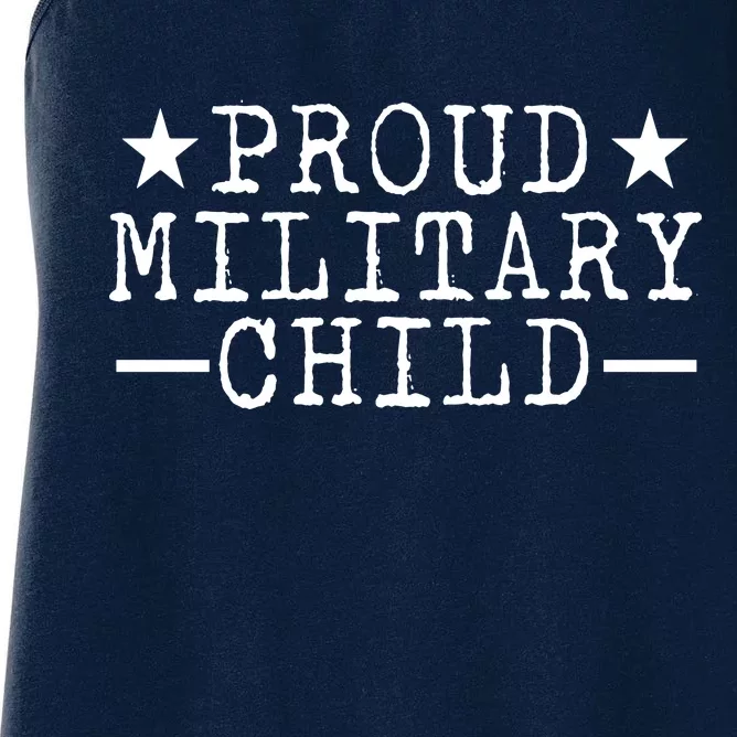 Proud Military Child Women's Racerback Tank