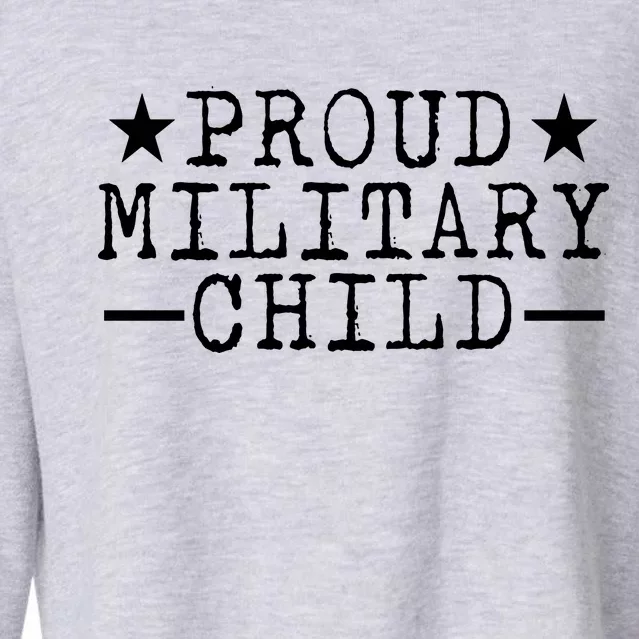 Proud Military Child Cropped Pullover Crew