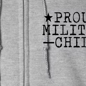 Proud Military Child Full Zip Hoodie