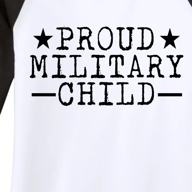 Proud Military Child Women's Tri-Blend 3/4-Sleeve Raglan Shirt