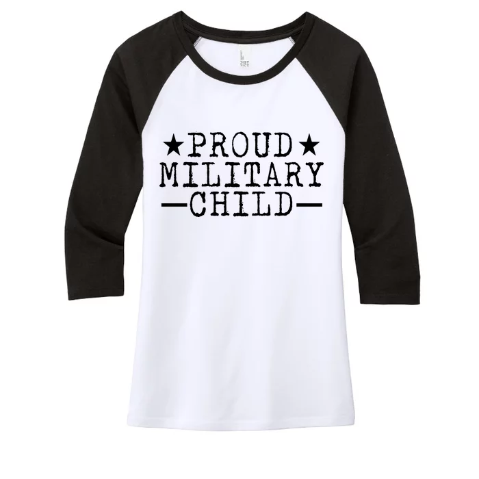 Proud Military Child Women's Tri-Blend 3/4-Sleeve Raglan Shirt