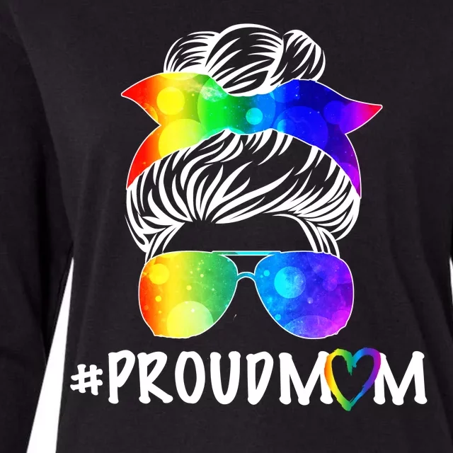 Proud Mom LGBT Rainbow Pride Womens Cotton Relaxed Long Sleeve T-Shirt