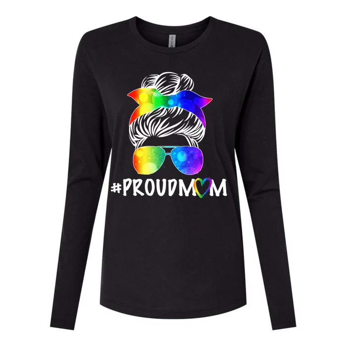 Proud Mom LGBT Rainbow Pride Womens Cotton Relaxed Long Sleeve T-Shirt