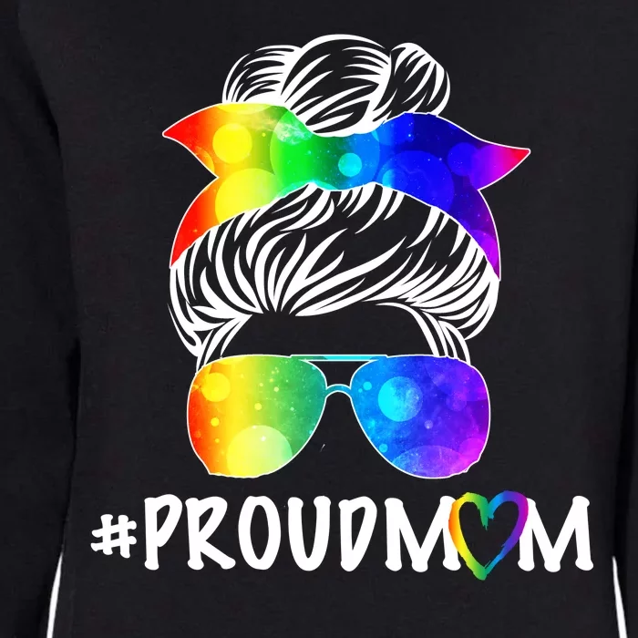 Proud Mom LGBT Rainbow Pride Womens California Wash Sweatshirt