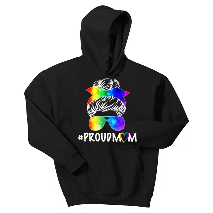 Proud Mom LGBT Rainbow Pride Kids Hoodie