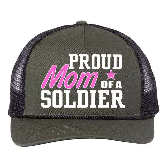 Proud Mom of A Soldier Retro Rope Trucker Hat Cap