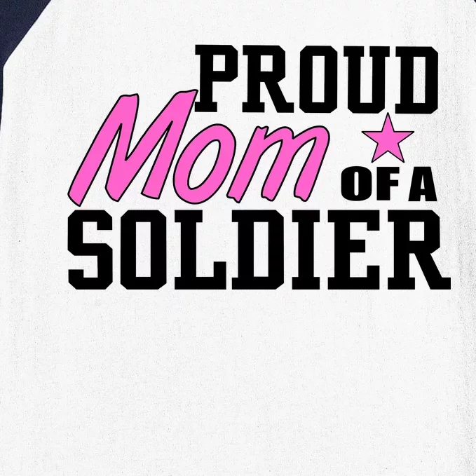 Proud Mom of A Soldier Baseball Sleeve Shirt