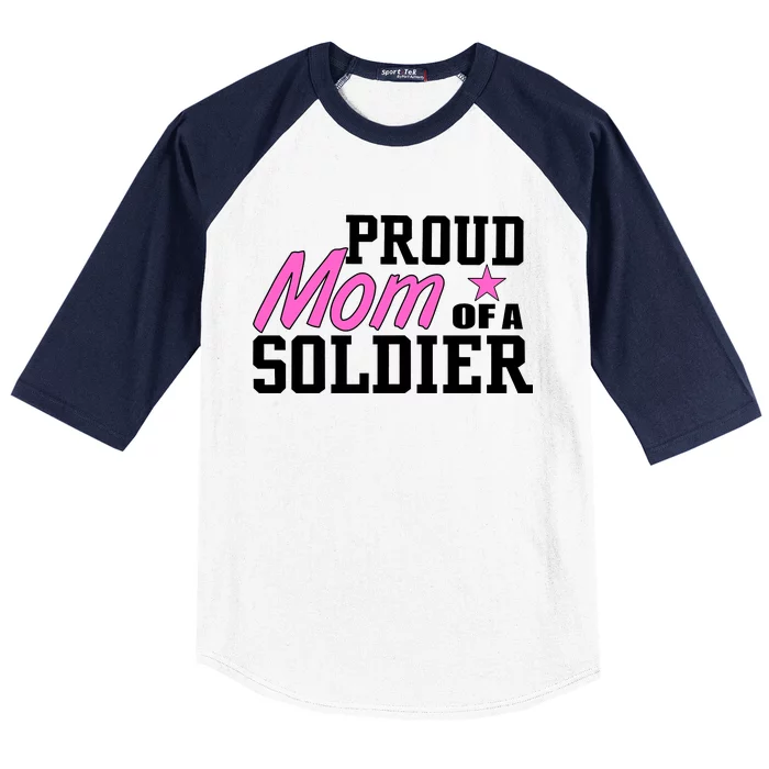 Proud Mom of A Soldier Baseball Sleeve Shirt