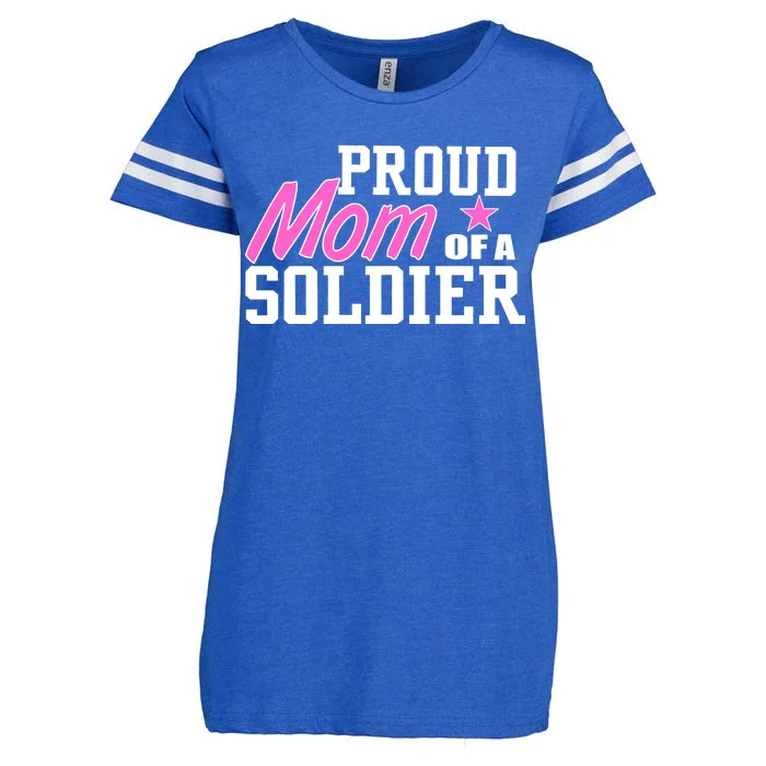 Proud Mom of A Soldier Enza Ladies Jersey Football T-Shirt