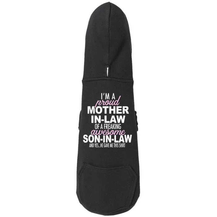 Proud Mother In Law Of Awesome Son In Law Funny Doggie 3-End Fleece Hoodie