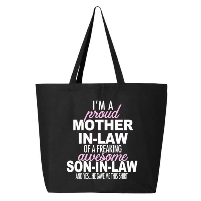 Proud Mother In Law Of Awesome Son In Law Funny 25L Jumbo Tote