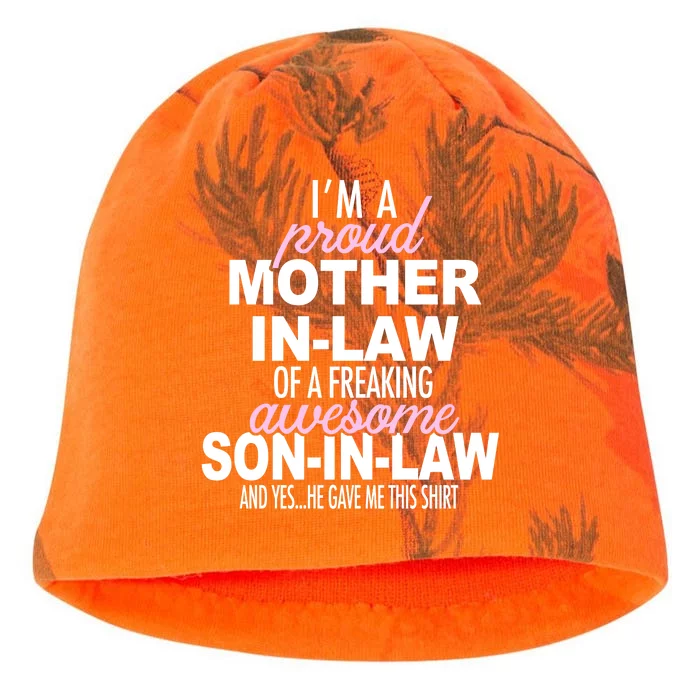 Proud Mother In Law Of Awesome Son In Law Funny Kati - Camo Knit Beanie