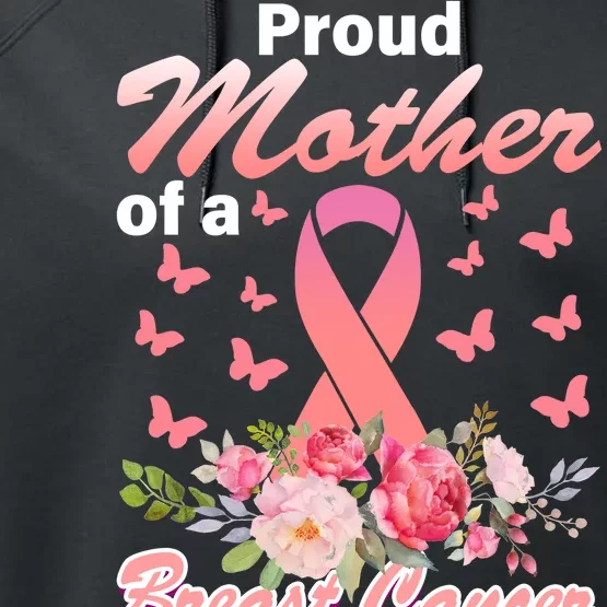 Proud Mother Of A Breast Cancer Warrior Performance Fleece Hoodie