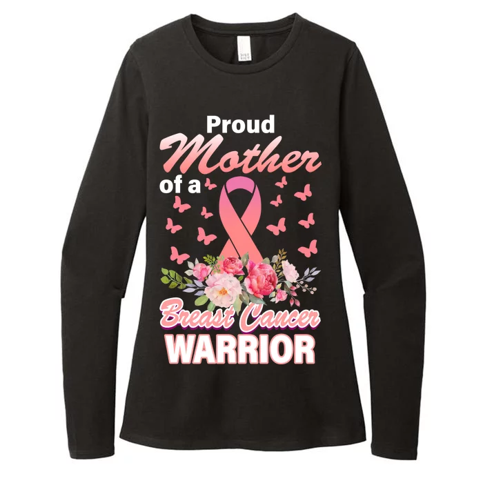 Proud Mother Of A Breast Cancer Warrior Womens CVC Long Sleeve Shirt