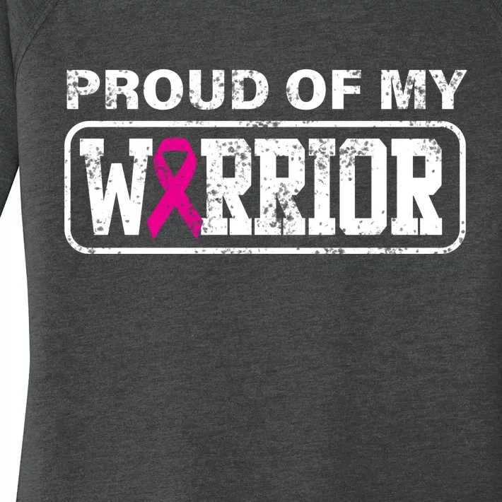 Proud Of My Warrior Breast Cancer Women's Perfect Tri Tunic Long Sleeve Shirt