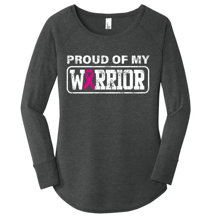 Proud Of My Warrior Breast Cancer Women's Perfect Tri Tunic Long Sleeve Shirt