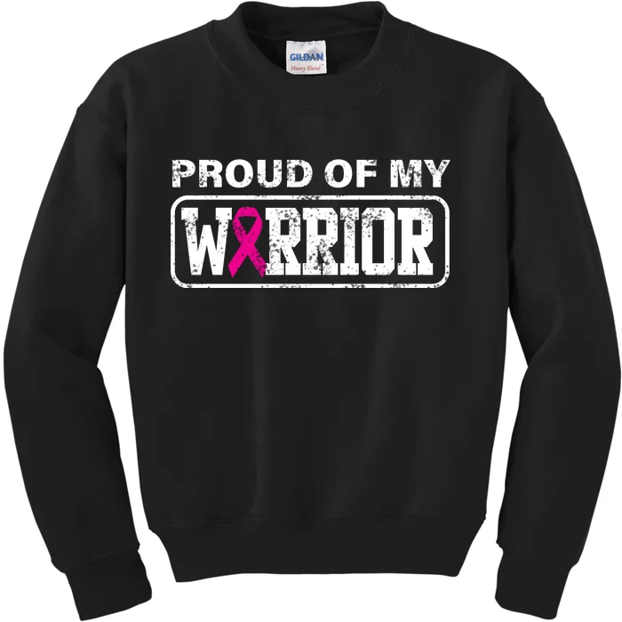 Proud Of My Warrior Breast Cancer Kids Sweatshirt