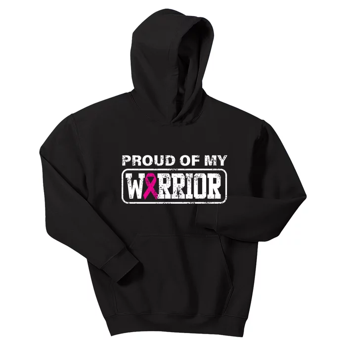 Proud Of My Warrior Breast Cancer Kids Hoodie