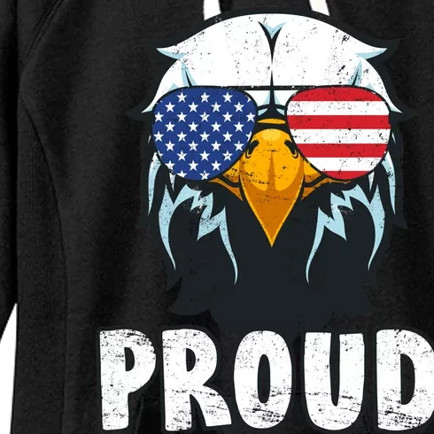 Proud Patriotic Eagle Women's Fleece Hoodie