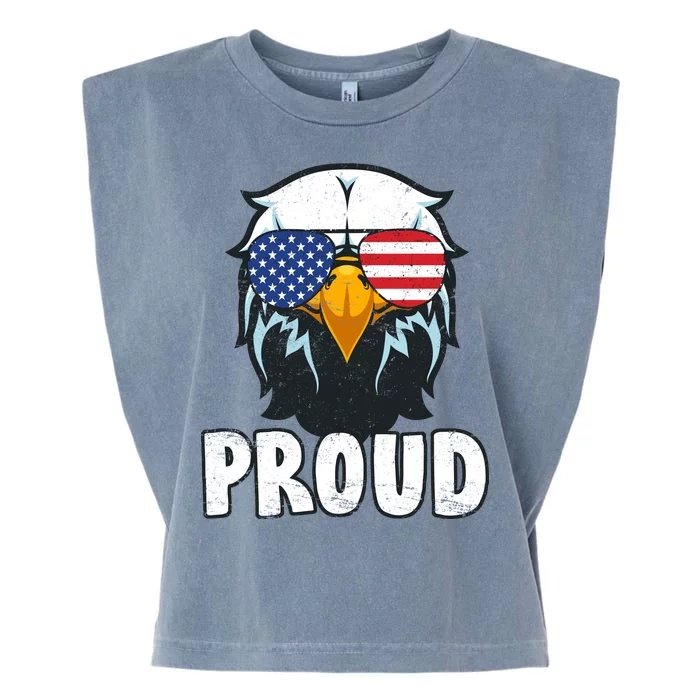 Proud Patriotic Eagle Garment-Dyed Women's Muscle Tee