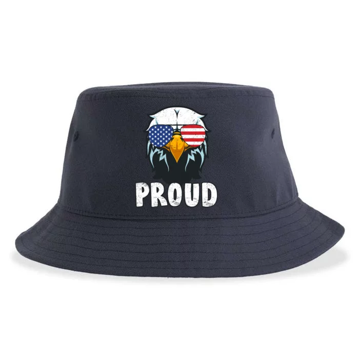 Proud Patriotic Eagle Sustainable Bucket Hat