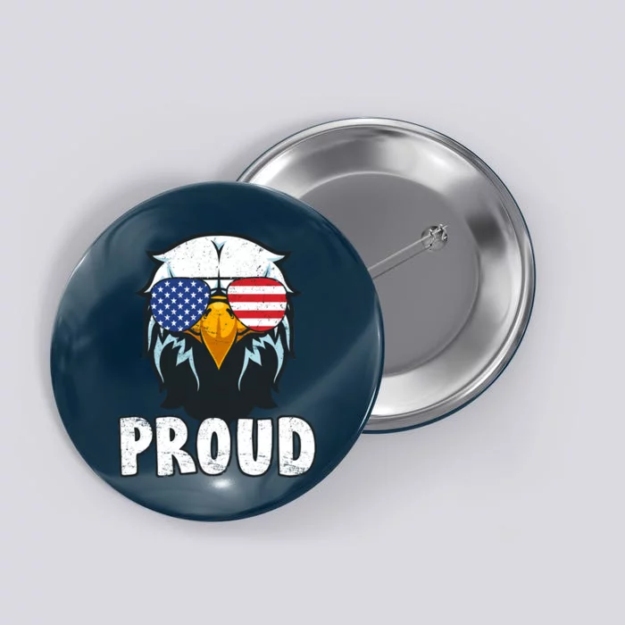 Proud Patriotic Eagle Button