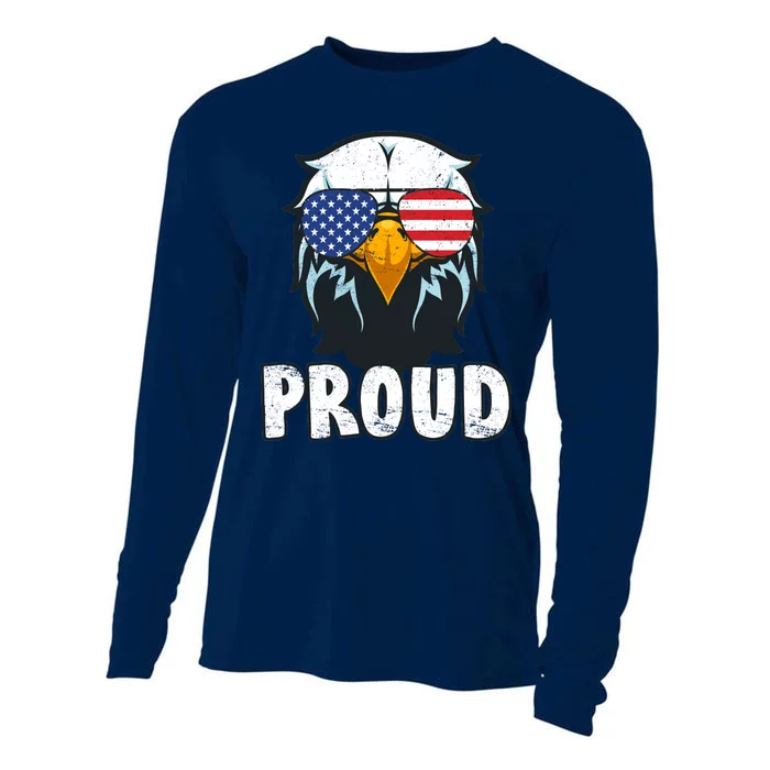 Proud Patriotic Eagle Cooling Performance Long Sleeve Crew