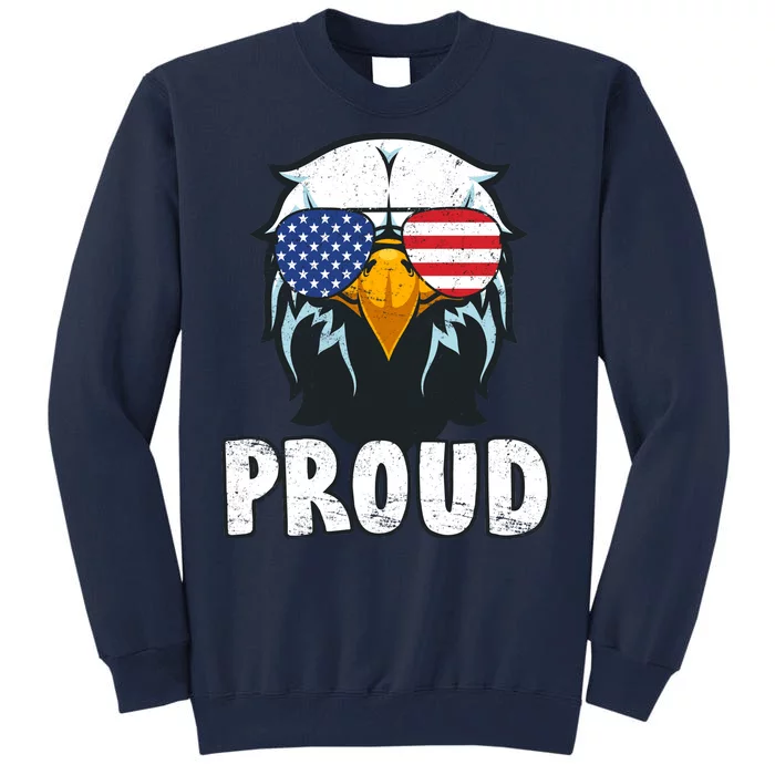 Proud Patriotic Eagle Tall Sweatshirt