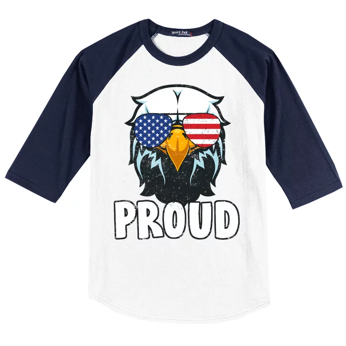 Proud Patriotic Eagle Baseball Sleeve Shirt