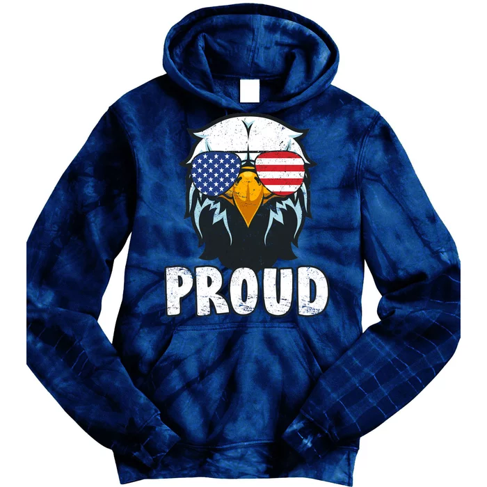 Proud Patriotic Eagle Tie Dye Hoodie