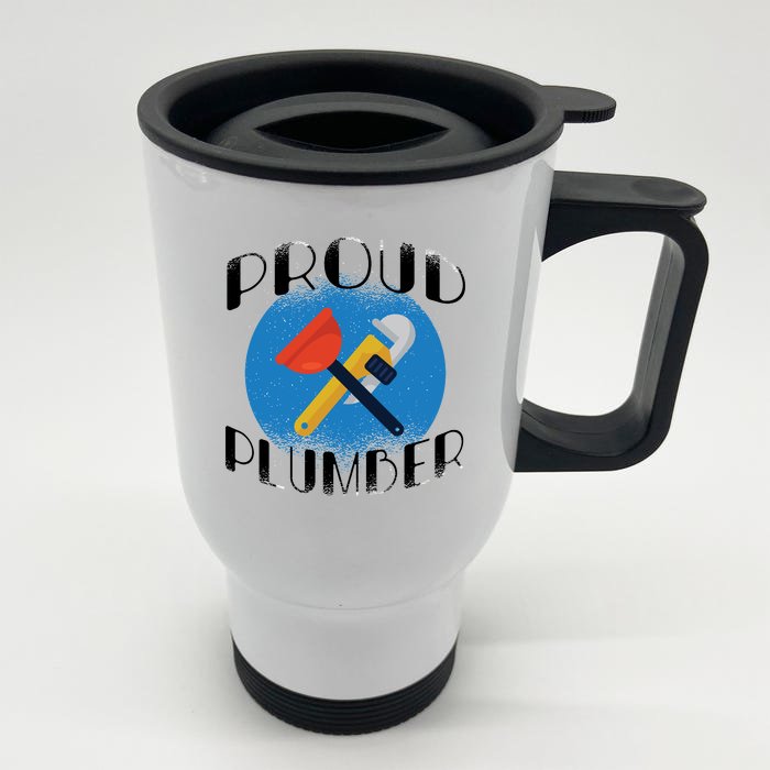 Proud Plumber Front & Back Stainless Steel Travel Mug