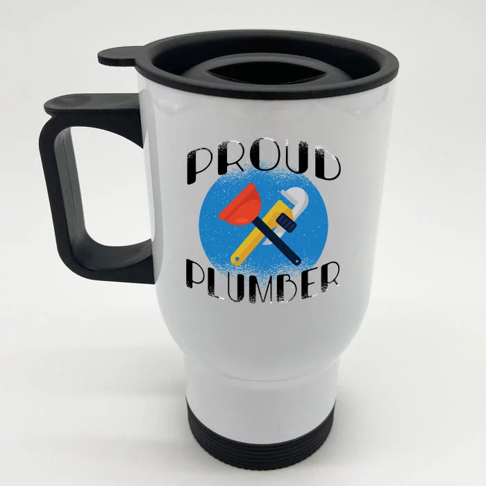 Proud Plumber Front & Back Stainless Steel Travel Mug