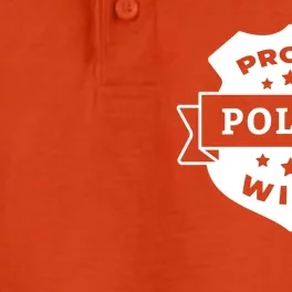 Proud Police Wife Dry Zone Grid Performance Polo