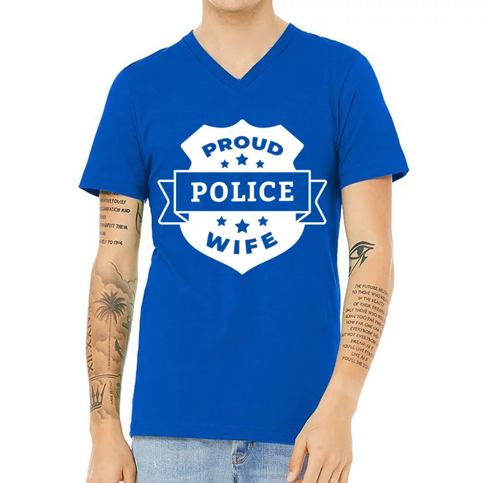 Proud Police Wife V-Neck T-Shirt