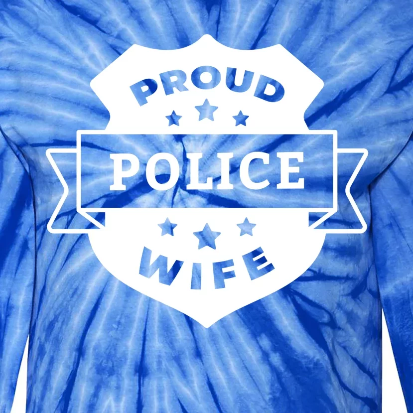 Proud Police Wife Tie-Dye Long Sleeve Shirt