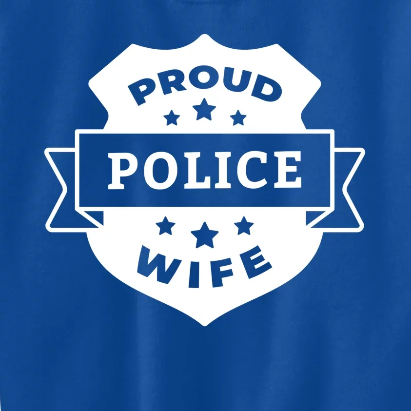 Proud Police Wife Kids Sweatshirt