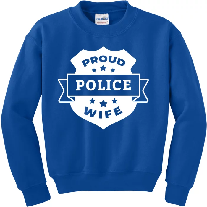 Proud Police Wife Kids Sweatshirt