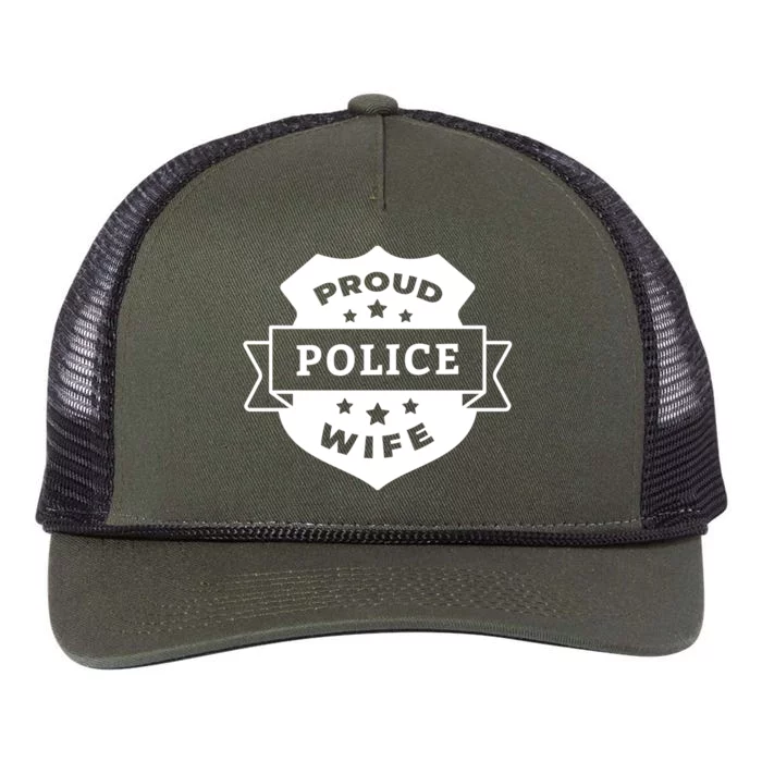 Proud Police Wife Retro Rope Trucker Hat Cap