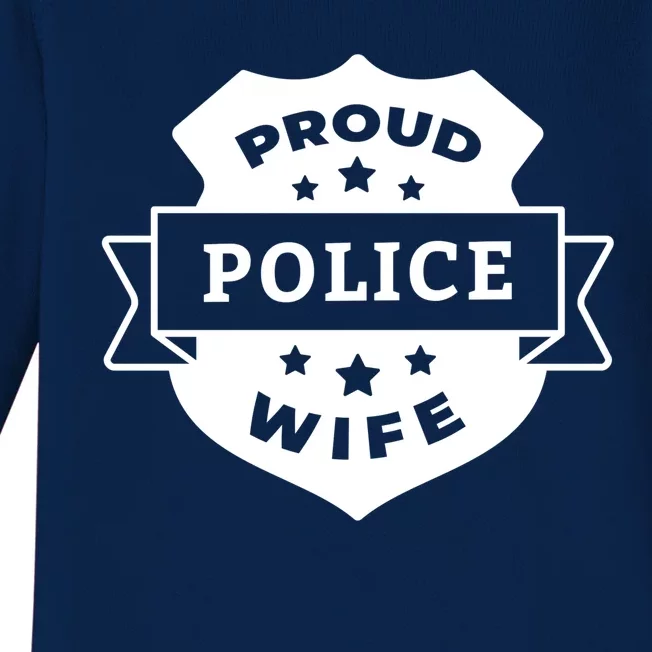 Proud Police Wife Baby Long Sleeve Bodysuit