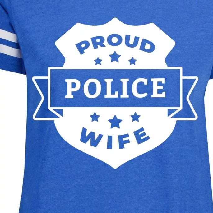 Proud Police Wife Enza Ladies Jersey Football T-Shirt