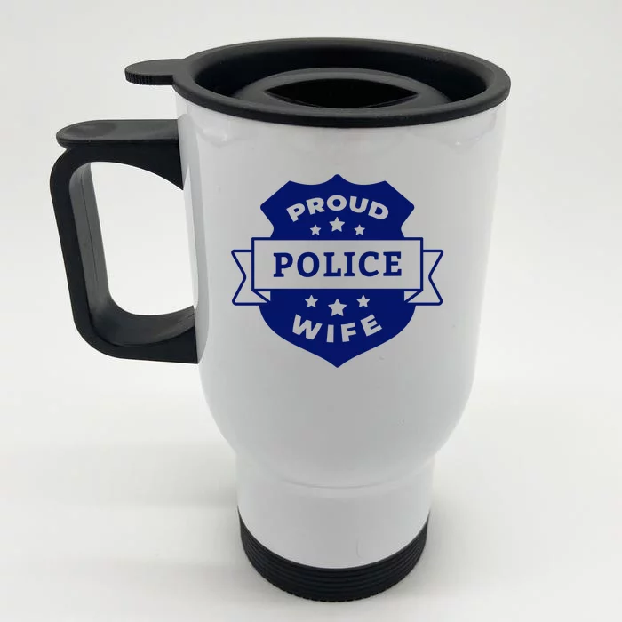 Proud Police Wife Front & Back Stainless Steel Travel Mug