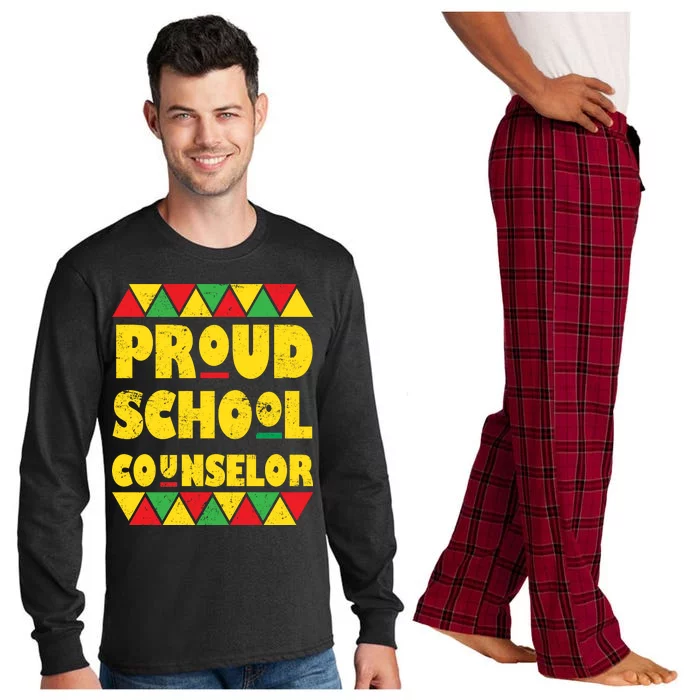 Proud School Counselor Long Sleeve Pajama Set